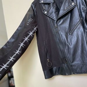Black Jacket w barbwire design